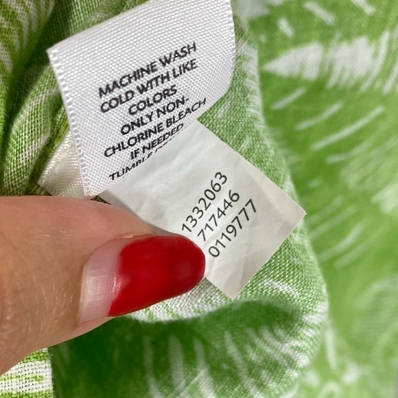 J. Jill green floral 3/4 sleeve linen tunic size S - Picture 5 of 6